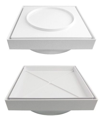 Ralo 15x15 Invisível Oculto Quadrado Seca Piso Porcelanato