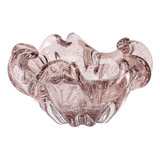 Centro De Mesa Em Murano Importado Laradore - Rosa 20cm