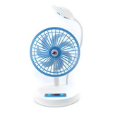 Ventilador Portatil Potente Para Escritorio Con Luz Led 