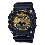 Reloj Casio G-shock Ga-900 Para Caballero Color De La Correa Negro Color Del Bisel Negro Color Del Fondo Negro