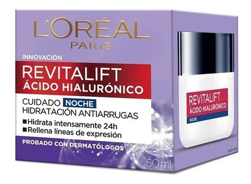 Crema Noche L´oréal Paris Revitalift Ácido Hialurónico X50ml