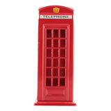 Metal Red British English London Telephone Booth Bank Coin B