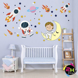 Vinil Decorativo Astronauta Infantil Juvenil Mod63