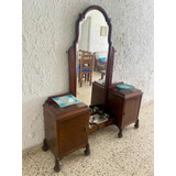 Mueble Tocador Antiguo Con Espejo