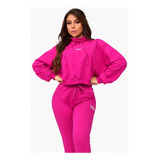 Conjunto Moletom Essential Rosa Pink Lets Gym