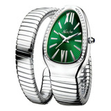 Relojes De Cuarzo Con Diamantes Con Forma De Serpiente Missf Color Del Fondo Verde