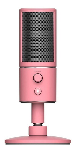 Microfone Razer Seiren X Condensador Supercardióide Cor Quartz Pink
