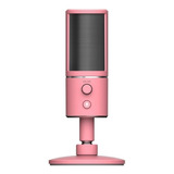 Micrófono Razer Seiren X Condensador Supercardioide Y Cardioide Quartz Pink