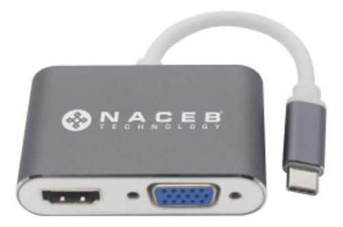 Adaptador Tipo C A Hdmi+vga Naceb Technology Na-0113