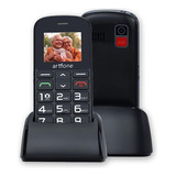 Artfone Cs182 Telefonos Celulares Para Personas Mayores Con Sos Botón, Radio Fm, Con Una Base De Carga,gran Teclado, Gran Volumen