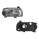 Faro Izq Cromado Vidrio Rayado Dfzn Golf A3 1996 1997 1998