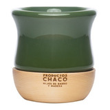 Mate De Ceramica Chaquito Y Madera Lenga Torneada Premium