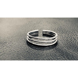 Exclusivo Anillo Plata Fina 925 Midi Ajustable Psp Gps