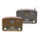 Radio Am/fm Vintage Nisuta Con Bluetooth/mp3/aux Nsrv16