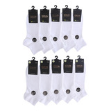 12 Pares Calcetines Hombre Bambú Respirable Training Blanco