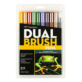 Tombow Dual Brush Pen Art Markers, Secondary, 10-pack