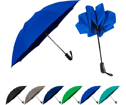 The Reversa 46 Paraguas Compacto Plegable Invertido, Resiste