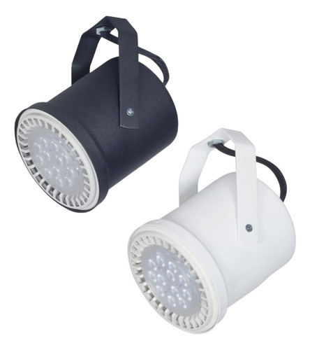 Spot Tacho Blanco Negro Apto Ar111 Led Gu10 Apto Riel 