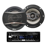 Combo Radio Para Carro Usb + Parlantes Kl Audio 6 Pulgadas