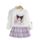 Conjunto De Blusas Y Falda Kuromi Para Niñas Pequeñas, Ropa