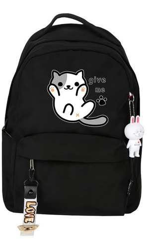 Mochila De Gato De Alta Calidad Neko Atsume Mujeres Kawaii L