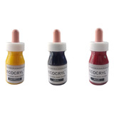 Pack Primario X 3 Colorantes Liquidos 25grs  Resina Ecocryl 