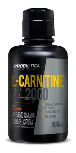 Suplemento Em Líquido Probiótica L-carnitina Sabor Açaí Com Guaraná De 400ml