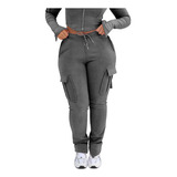 Jogger Pants Mujer Gris Pantalones Deportivos Para Dama