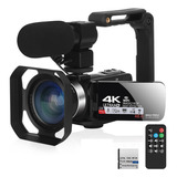 Cámara De Vídeo Digital Profesional 4k, Kit De Luz De