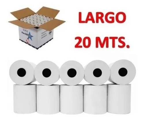 10 Rollos Papel Termico 58mm