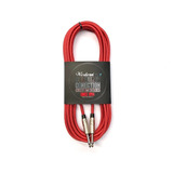 Cable Western Mallado 6 Metros  Guitarra Bajo Mcrtx 60 Rojo