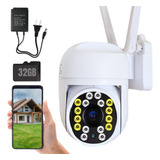 Cámara De Seguridad Wifi Hd Vigilancia Exterior Con Alarma