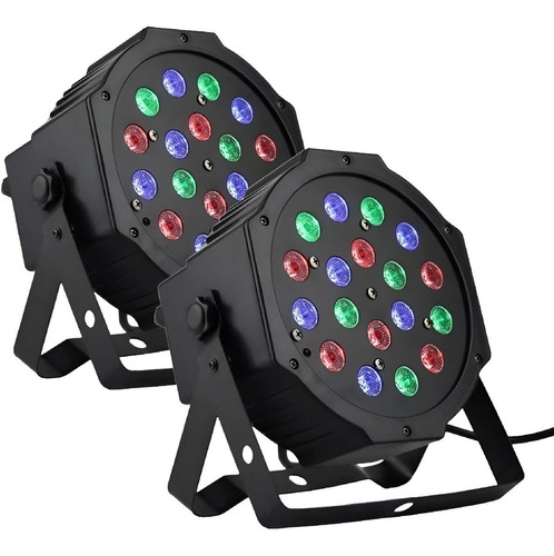 Packx2 Proyector Led Rgb Dmx Luces Disco Luz Fiesta Rgb 1411