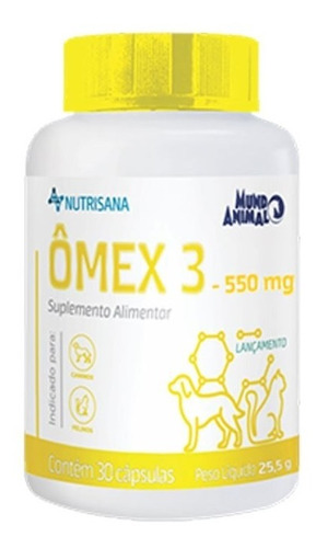 Nutrisana Ômex 3 550mg Cães E Gatos 30 Cápsulas