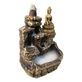 Incensário Cascata Buda Hindu 12cm Resina Porta Incenso