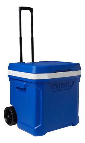 Caixa Térmica Cooler 56l Profile Roller 60qt Com Rodas Igloo Cor Azul