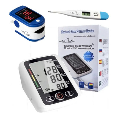 Medidor de Presion Baumanometro Kit Oximetro y Termometro Color Blanco Clinical Home Kit | Meses sin interés