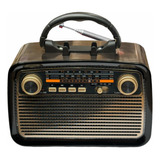 Parlante Vintage Bluetooth Mp3 Radio Multibanda Recargable 