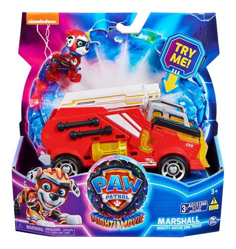 Juguete Vehiculo Paw Patrol The Mighty Movie Con Figura Ori