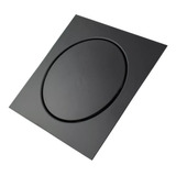 Combo 2 Ralo Click Black Quadrado Inox 10x10 Preto Fosco