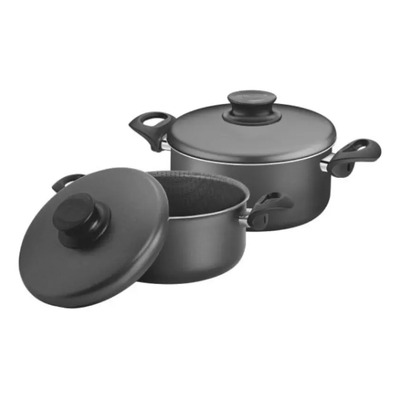 Juego Cacerolas Paris Tramontina 20598/646 24 Y 26 Cm Gris