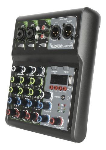 Mezcladora Amplificada Gc Mini4 Mixer 4 Canales Potenciada