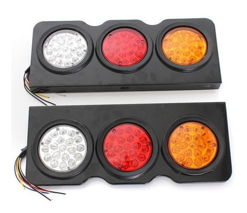 3 Faros Lamparas Led Stop Freno Cruce Camion Gandola Trailer Foto 3