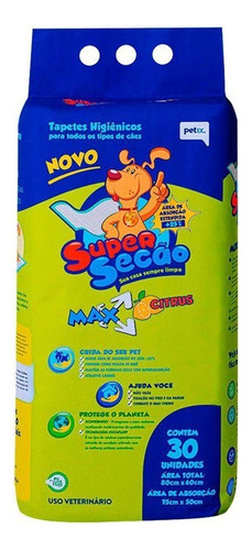 Tapete Petix Super Secão Max Citrus 30 Unidades