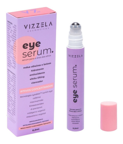 Eye Serum Roll-on Reduz Olheiras E Bolsas - Vizzela Barato