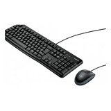 Kit De Teclado E Mouse Logitech Mk120 Português Brasil Preto