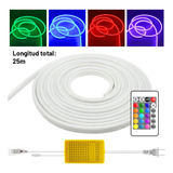 Manguera Neon De Led 110v 127v Rgb Multicolor 25m + Control