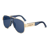 Dior Signature A3u B0b0 Aviator Shape Blue Gold