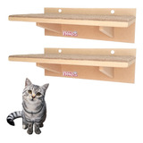 Playground Gatos Prateleiras E Degraus Mdf Nekocat Kit 02pcs