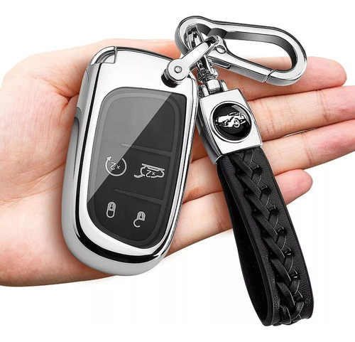 Funda Protectora Para Dodge Charger Car Key (plata)